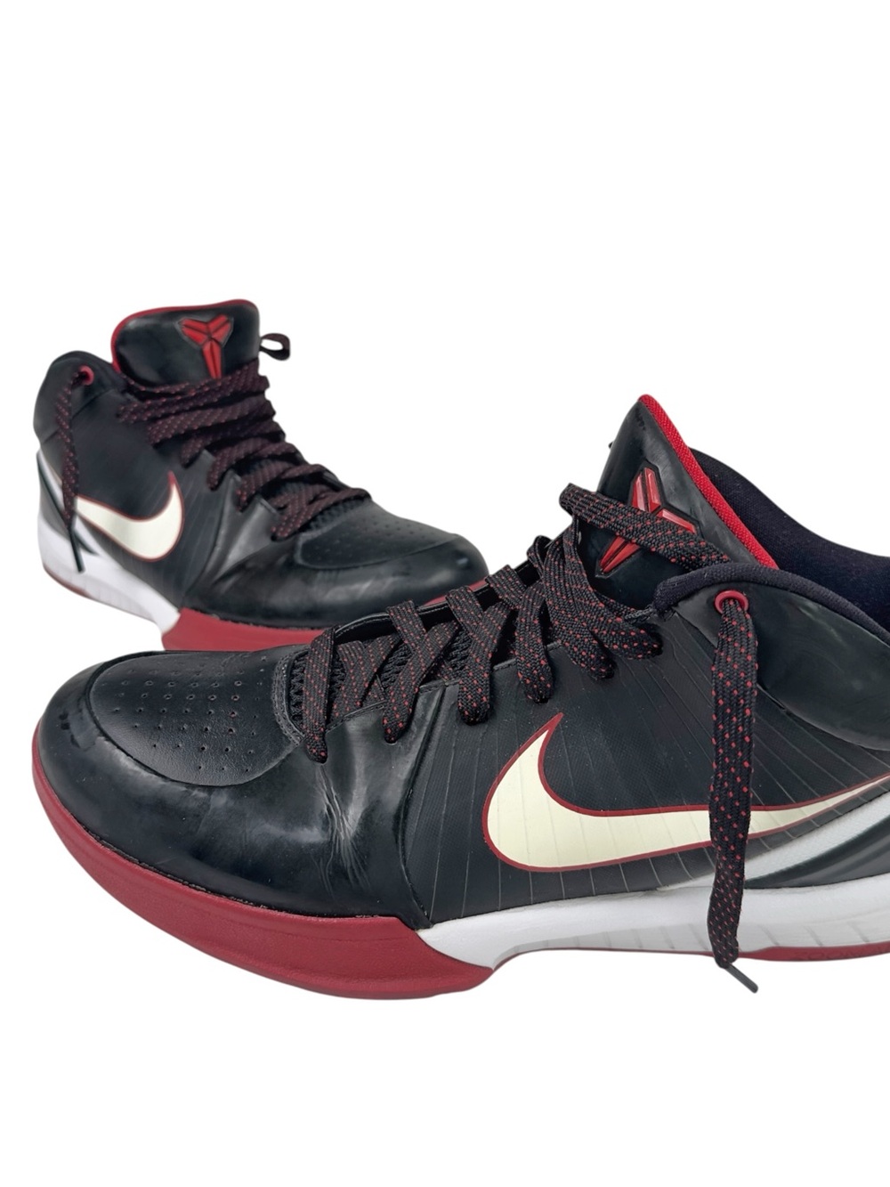 Nike Zoom Kobe 4 IV Bred Black Red Mens Size 10.5 Sneakers 344335-012